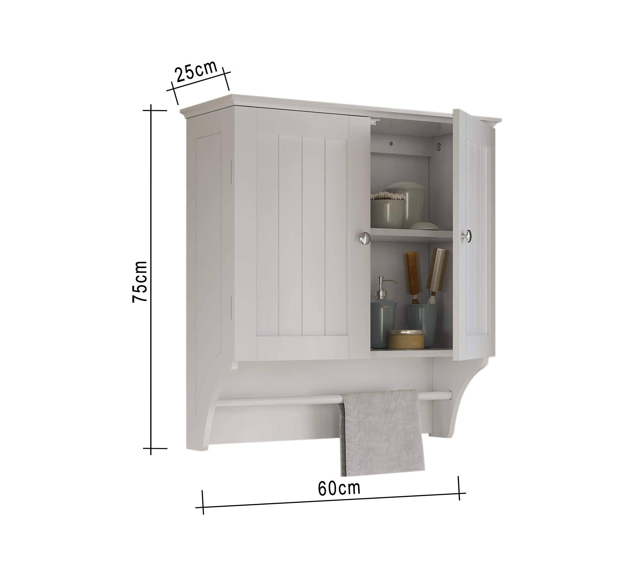 Hanging storage unit with towel rack - Vitrine Furniture - Furniture