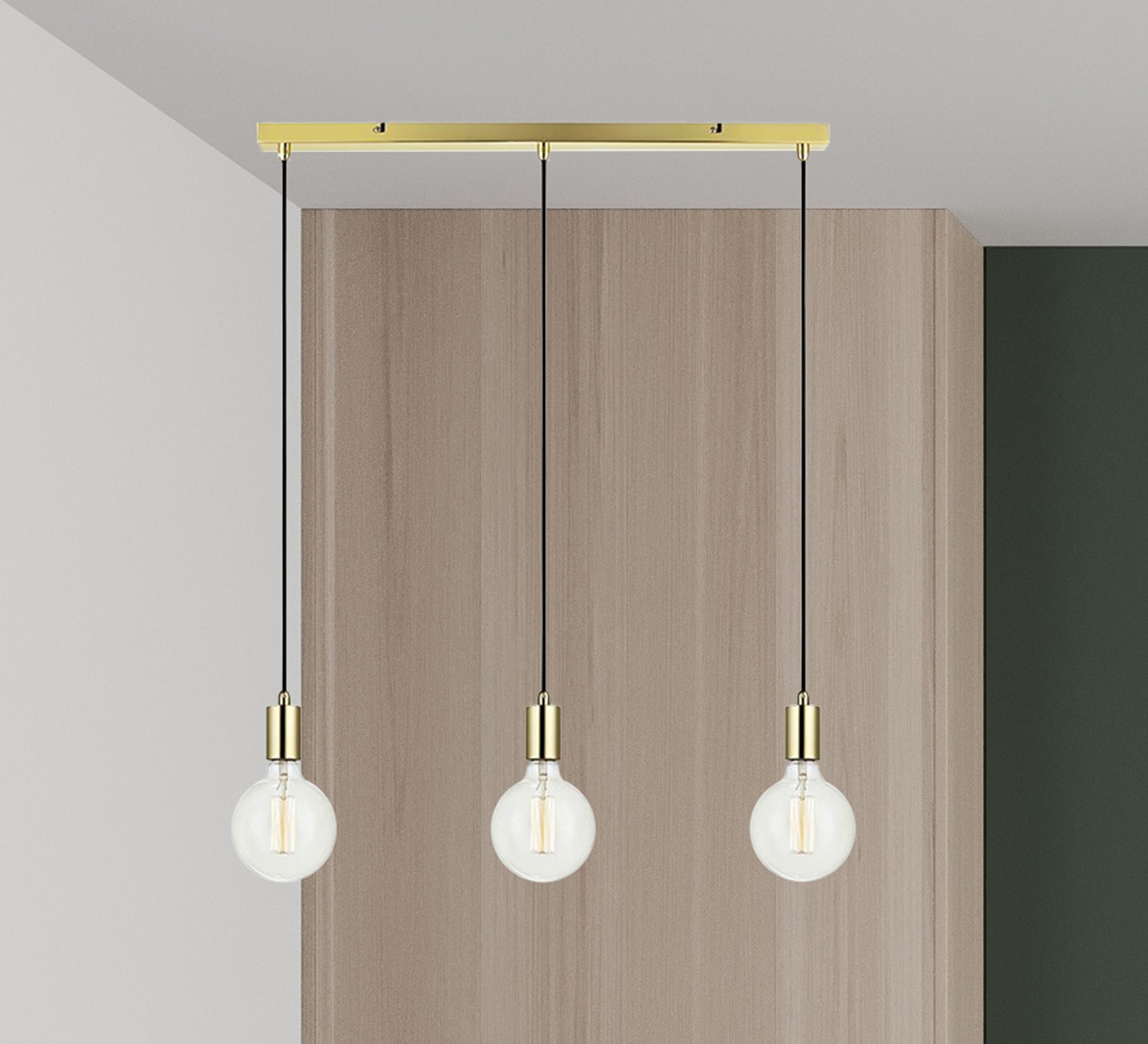 Hanging Track with Three Spherical Pendants - Vitrine Furniture - Lighting
