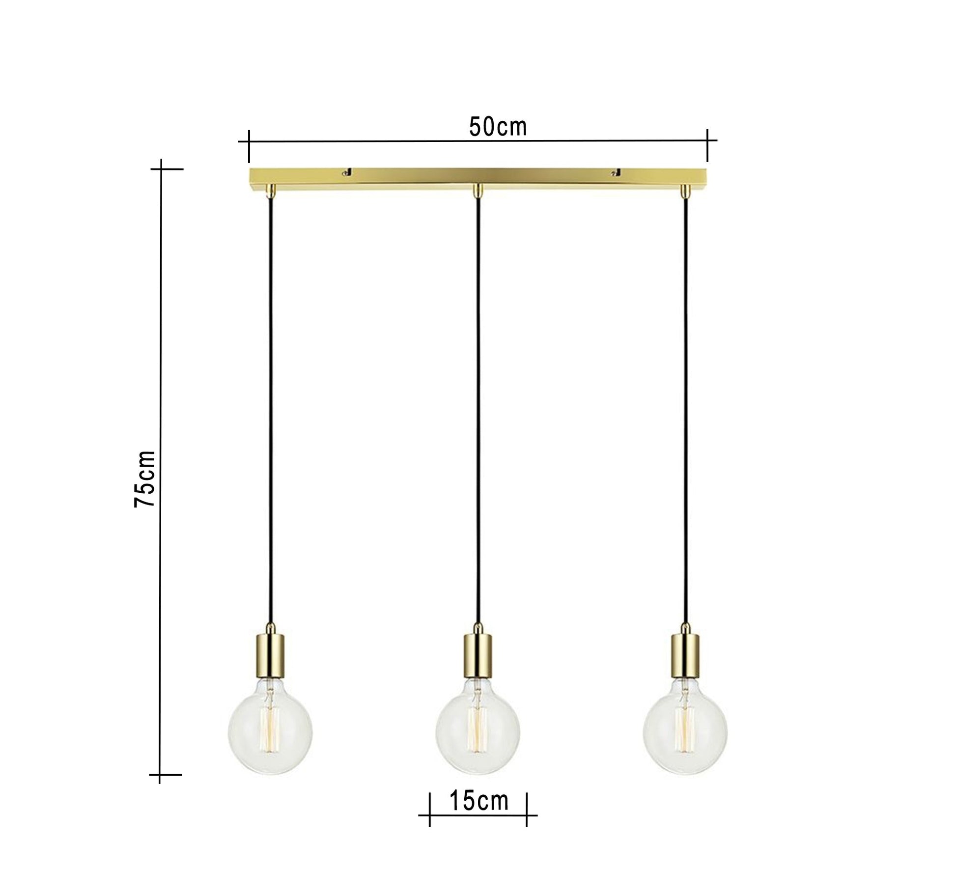Hanging Track with Three Spherical Pendants - Vitrine Furniture - Lighting