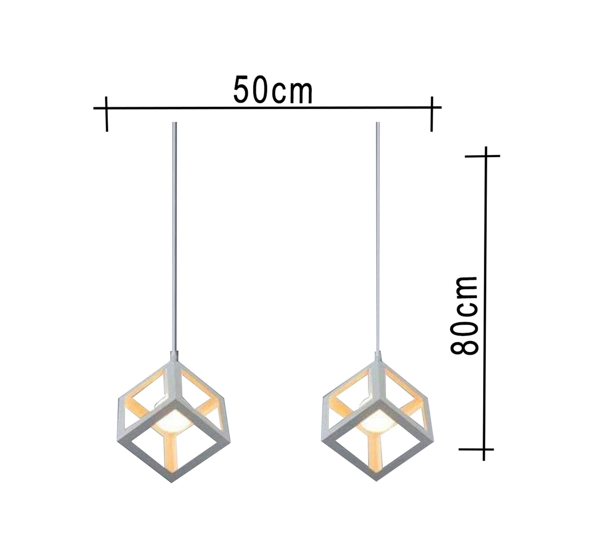 Hanging with 2 cube pendants - Vitrine Furniture - Pendant lights