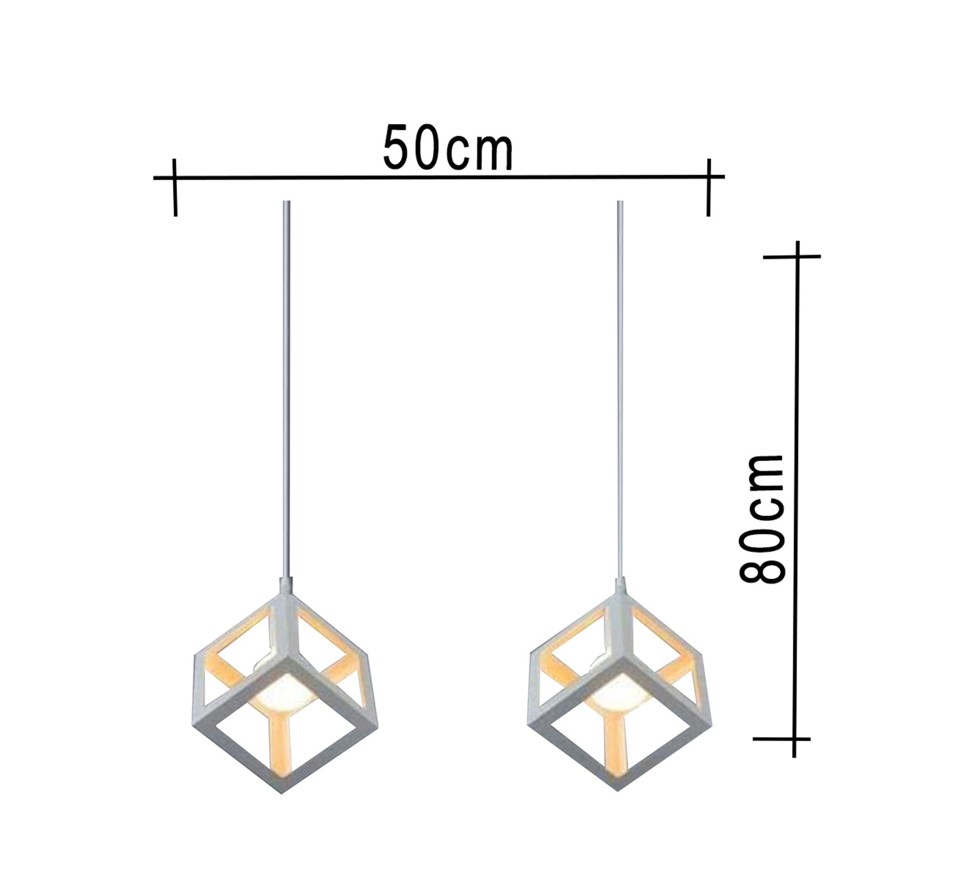 Hanging with 2 cube pendants - Vitrine Furniture - Pendant lights