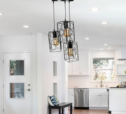Hanging with 3 hollow box pendants - Vitrine Furniture - Pendant lights