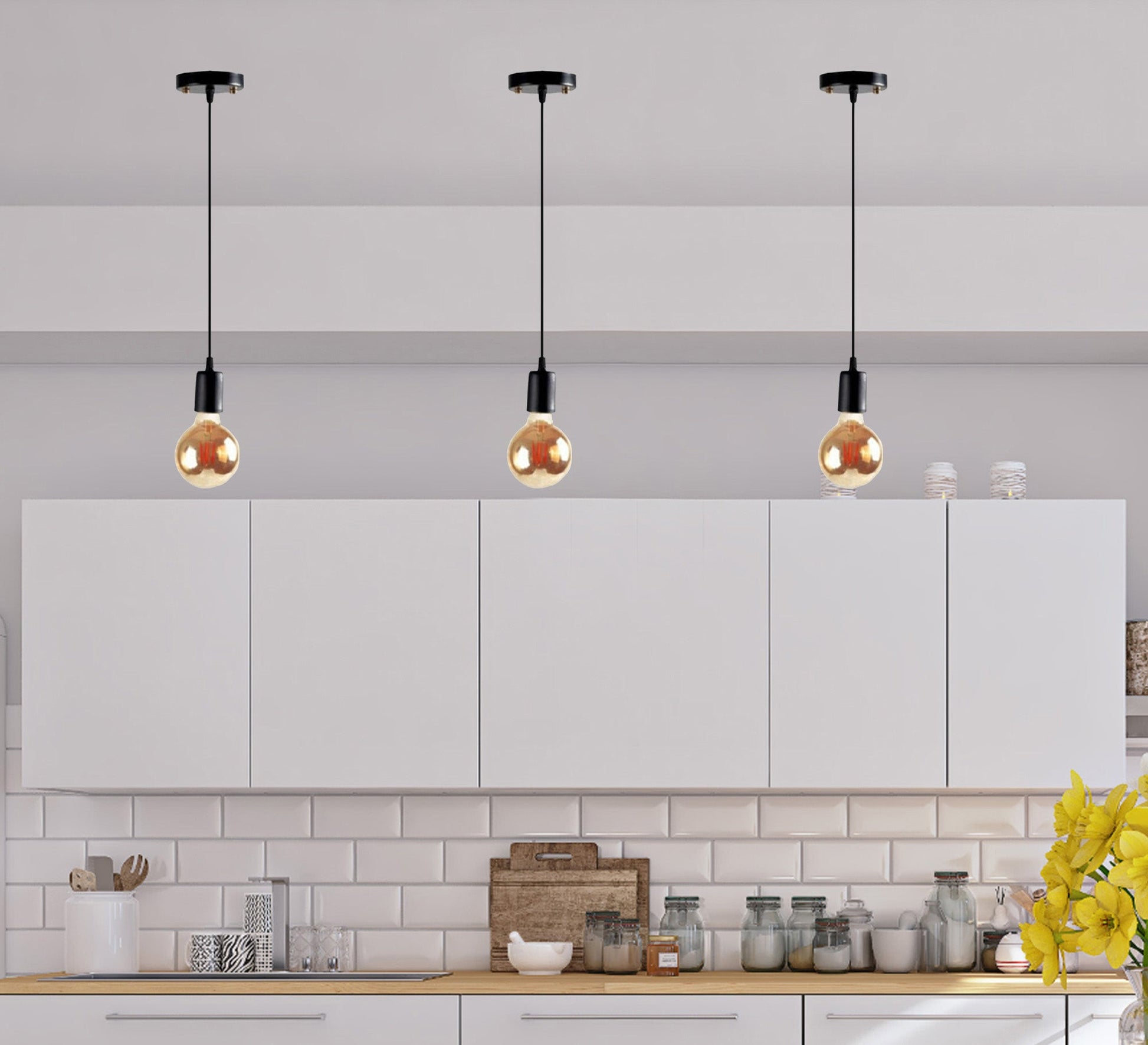 Hanging with a spherical decorative bulb - Vitrine Furniture - Lighting