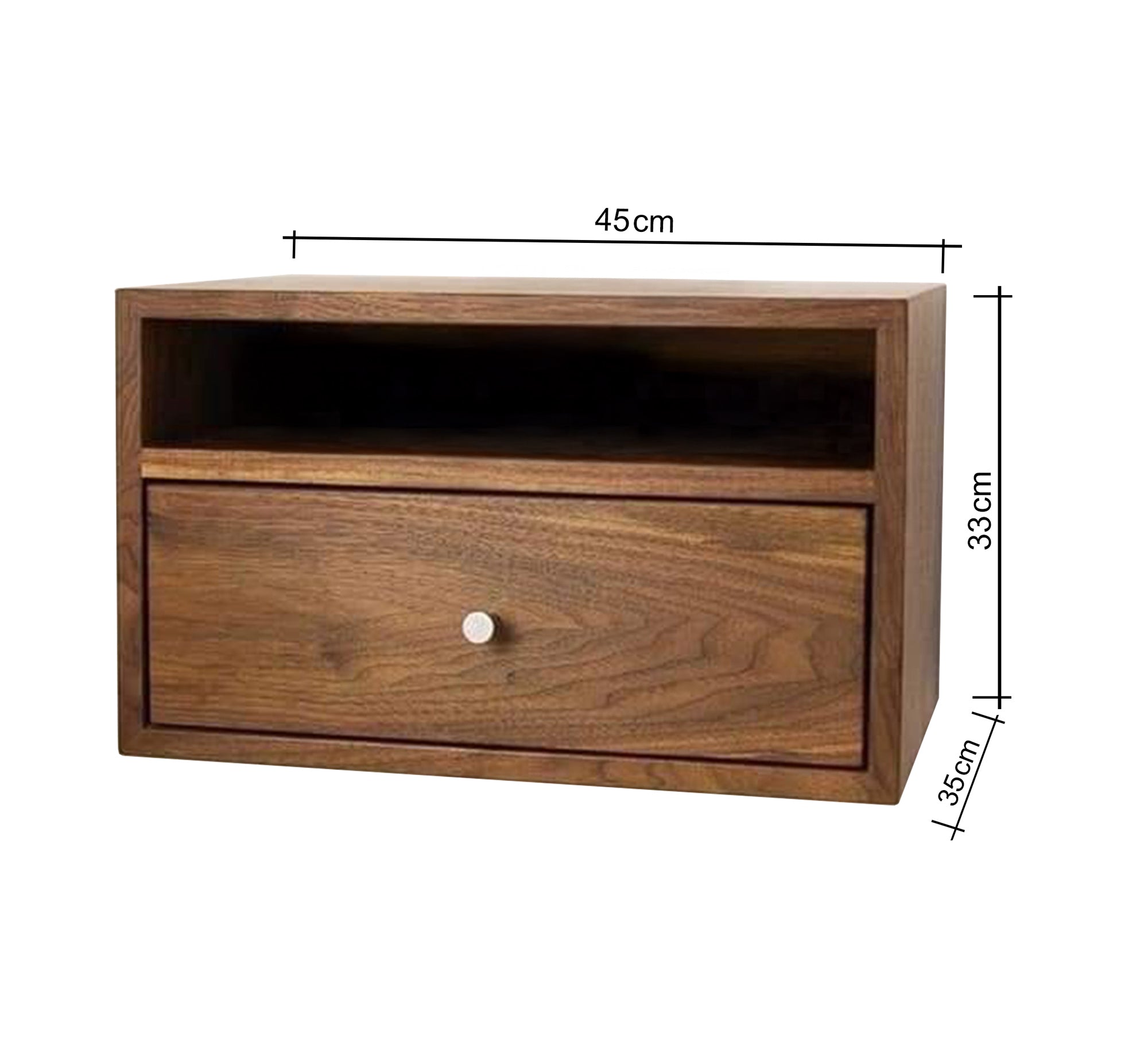 Hanging wooden table with stylish and space - saving storage - Vitrine Furniture - Furniture