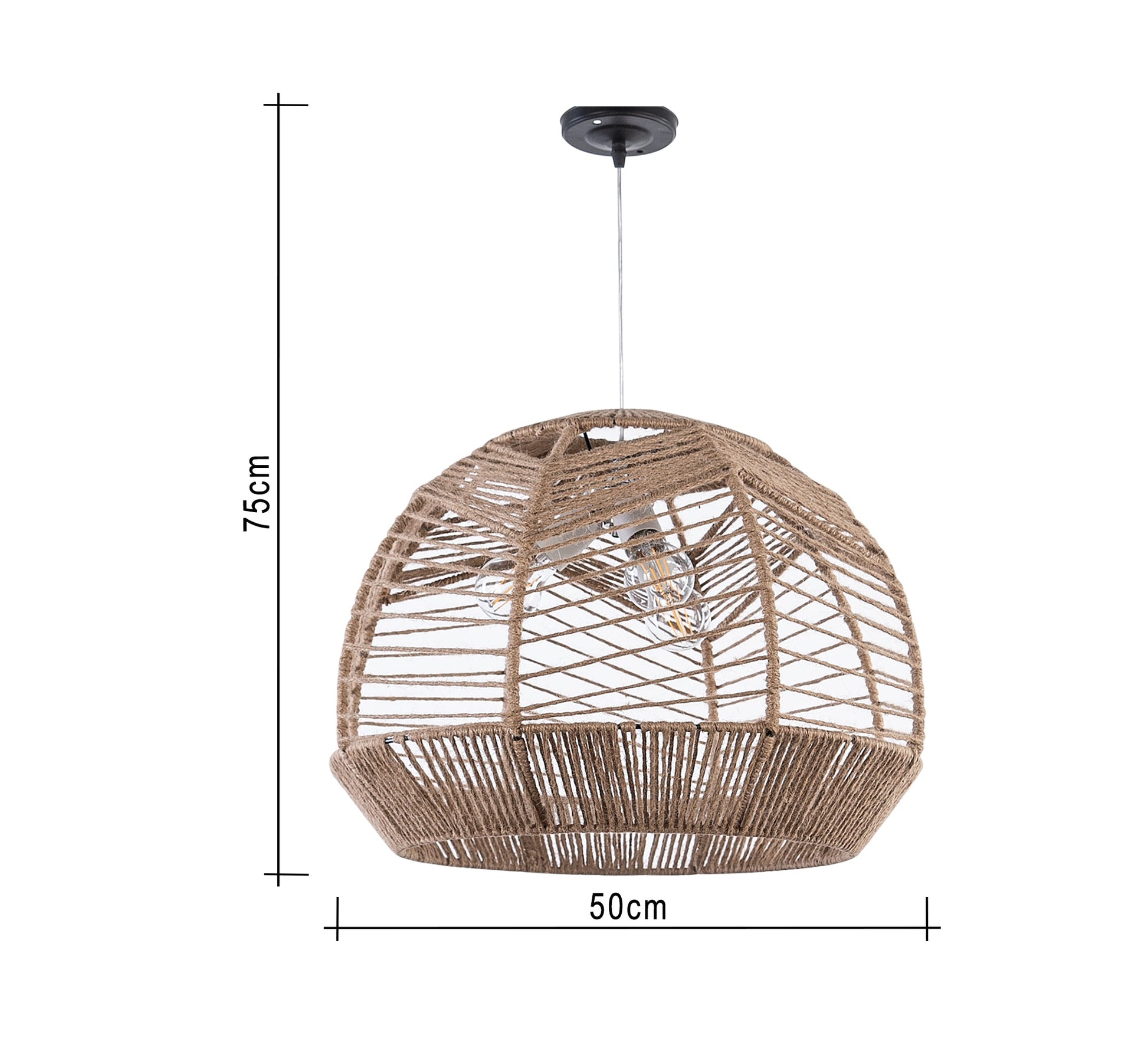 Hemispherical bamboo ceiling lamp - Vitrine Furniture - Lighting