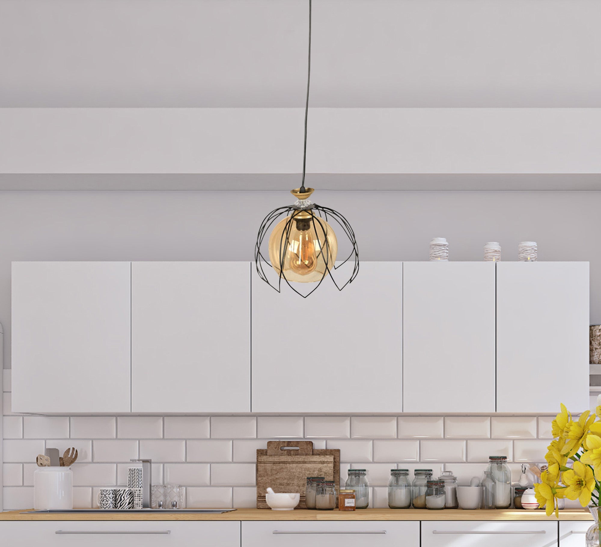 Hemispherical metal pendant - Vitrine Furniture - Lighting