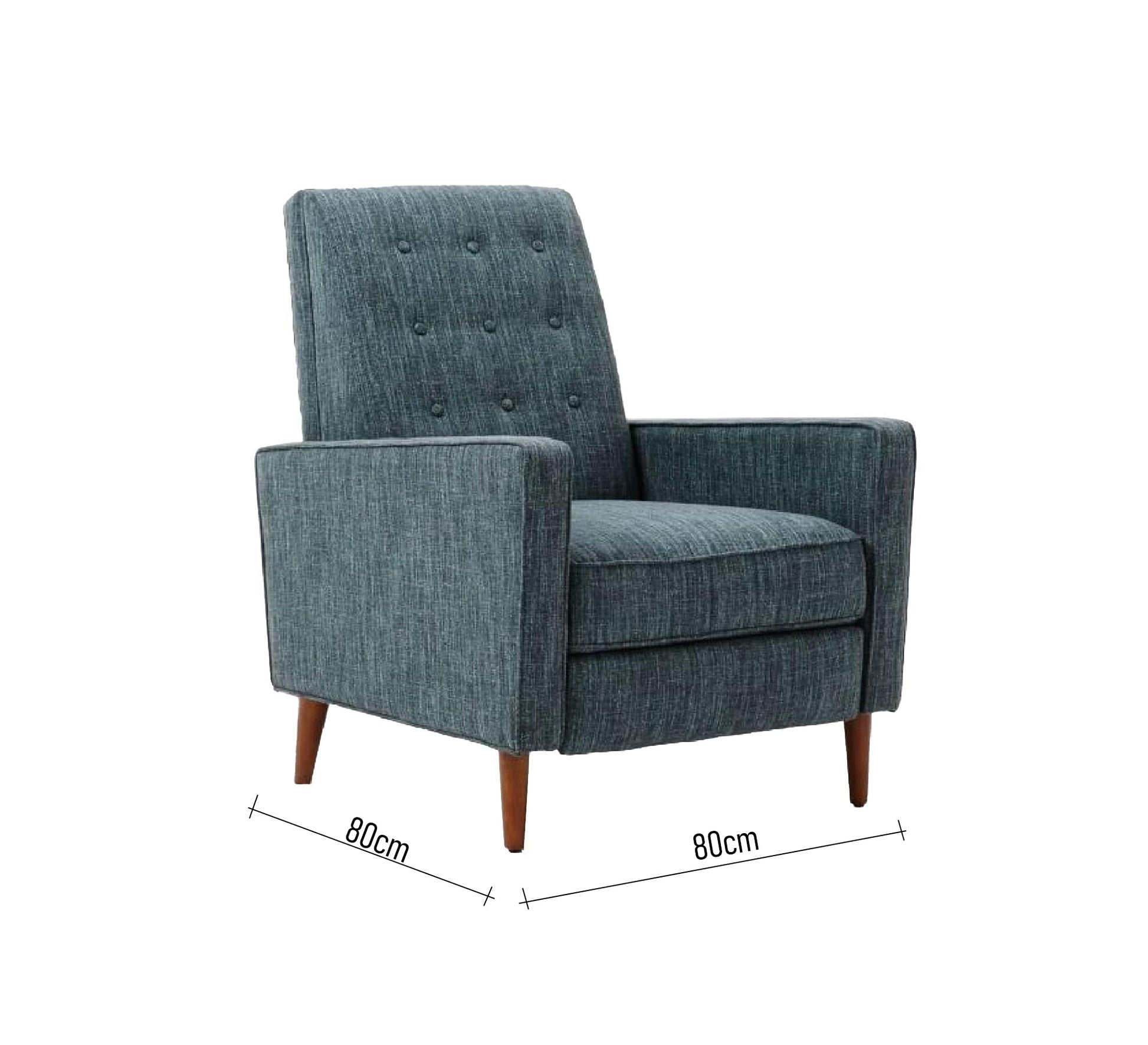 High back armchair with wooden leg - Vitrine Furniture - Chairs & Chaise lounge