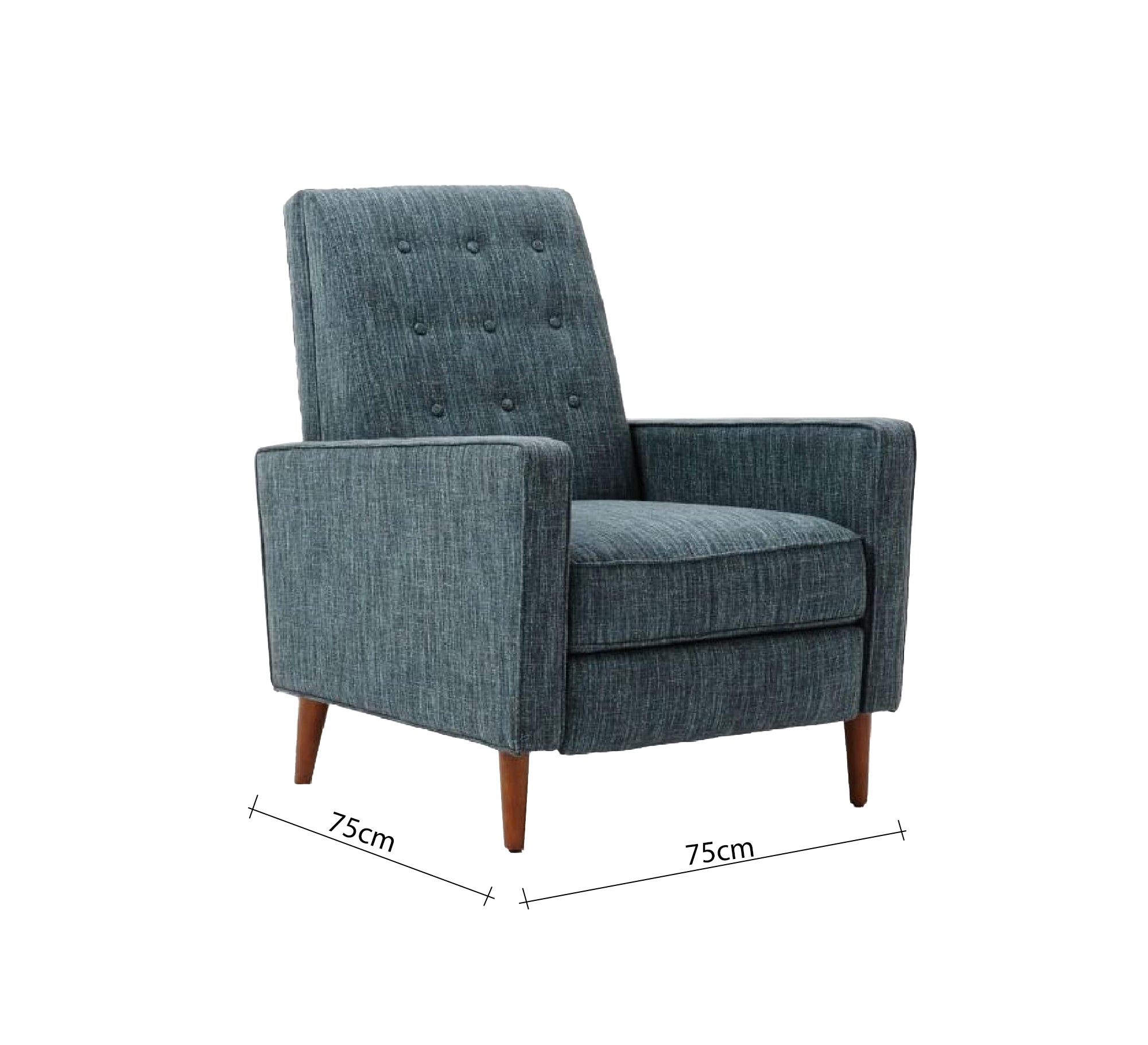 High back armchair with wooden leg - Vitrine Furniture - Furniture