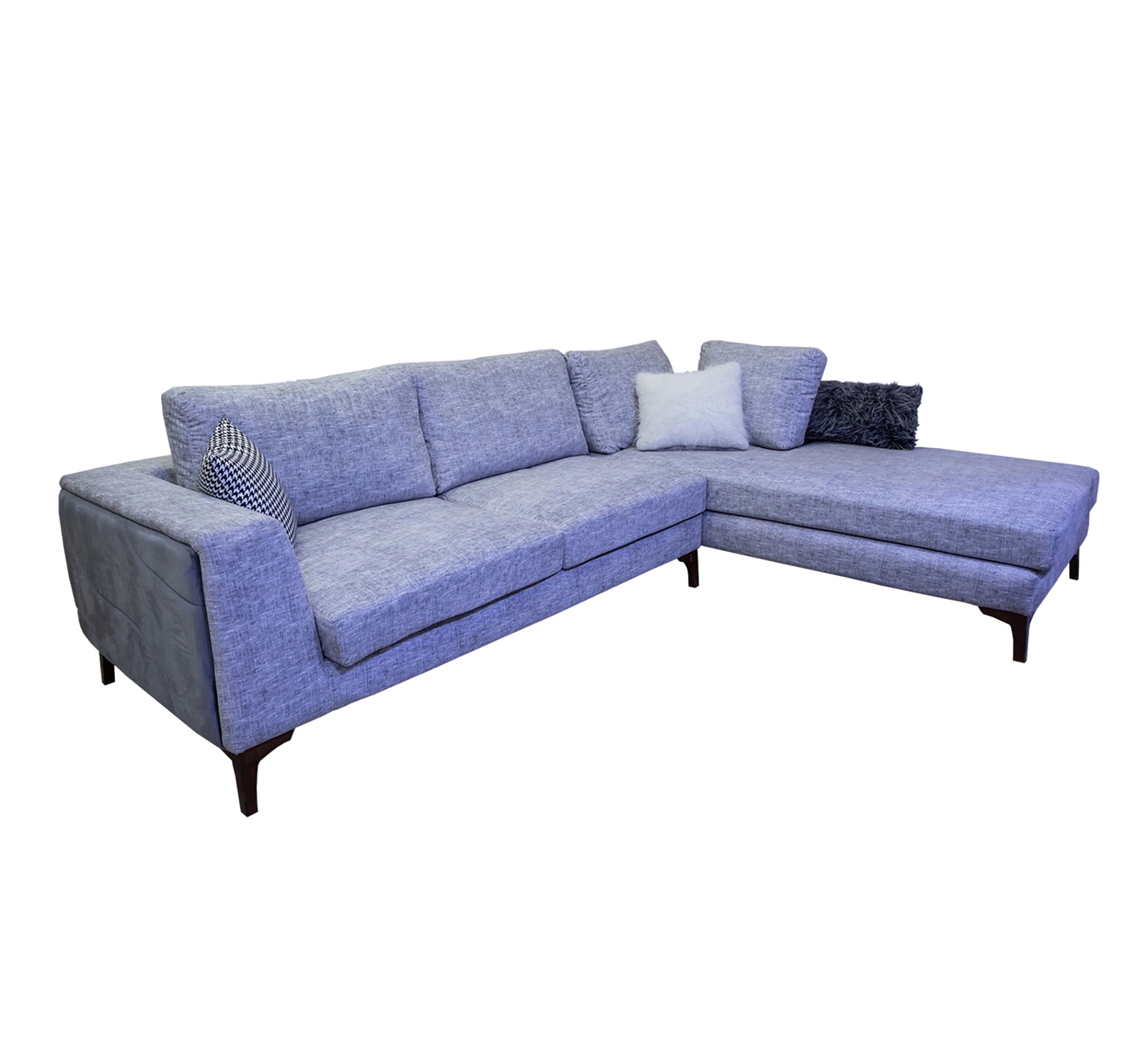 High - Leg Corner Sofa with Style & Comfort - Vitrine Furniture - L - shape sofa set