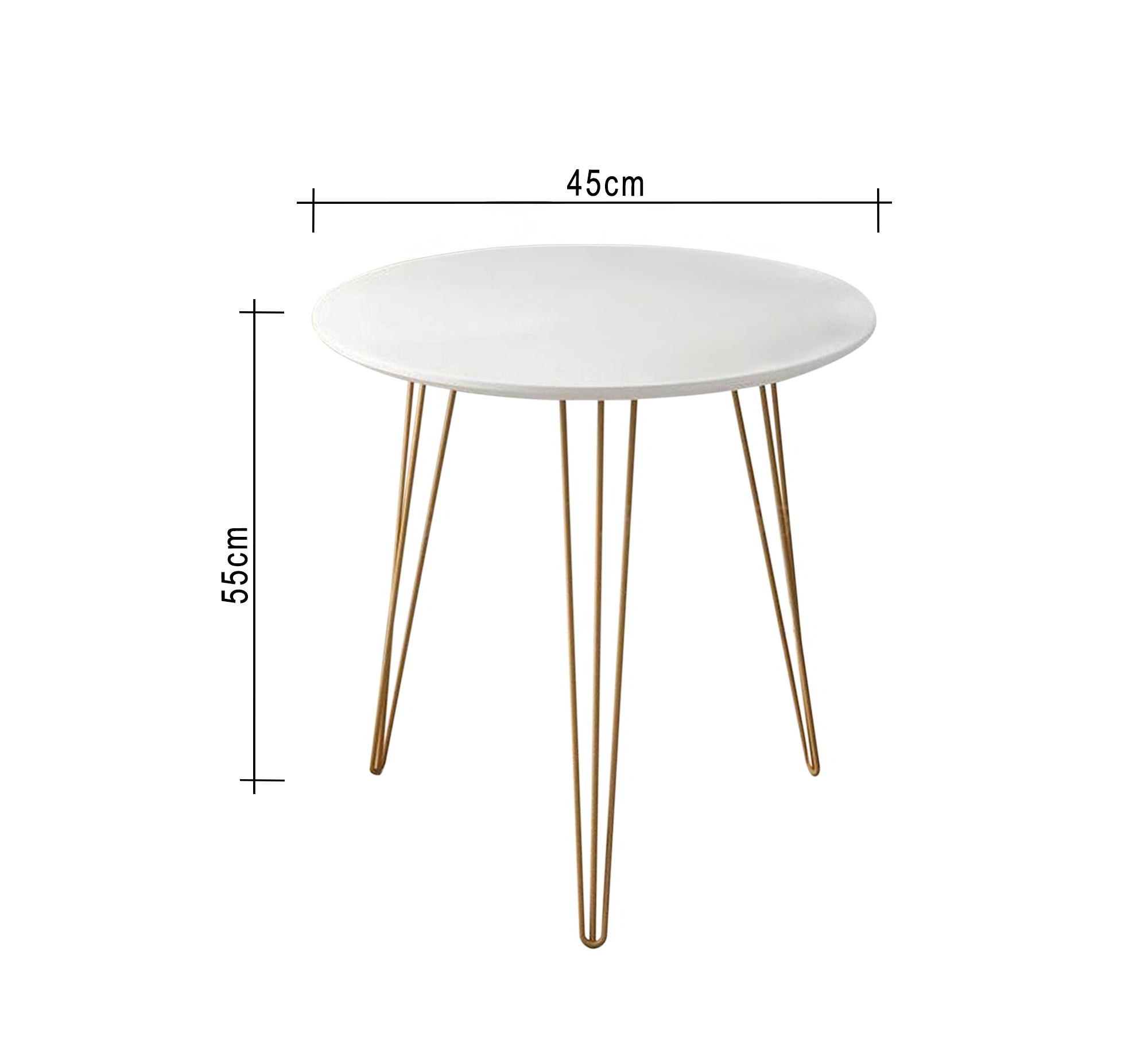 High side table with a circular marble top - Vitrine Furniture - Furniture