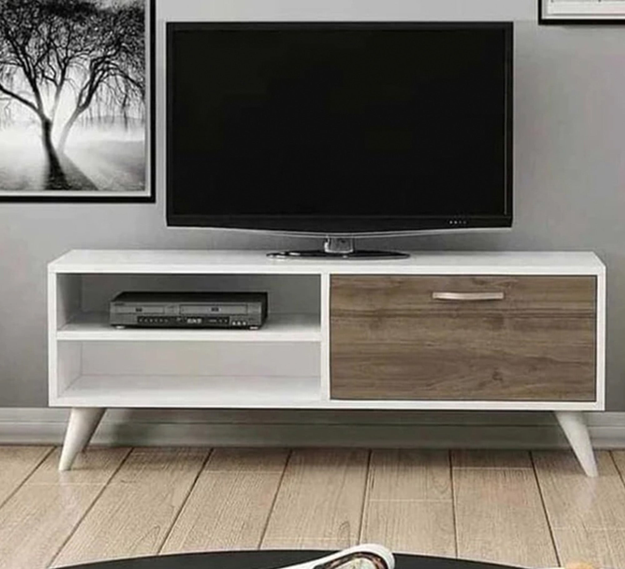 High TV table on legs - Vitrine Furniture - TV Table & Cabinet