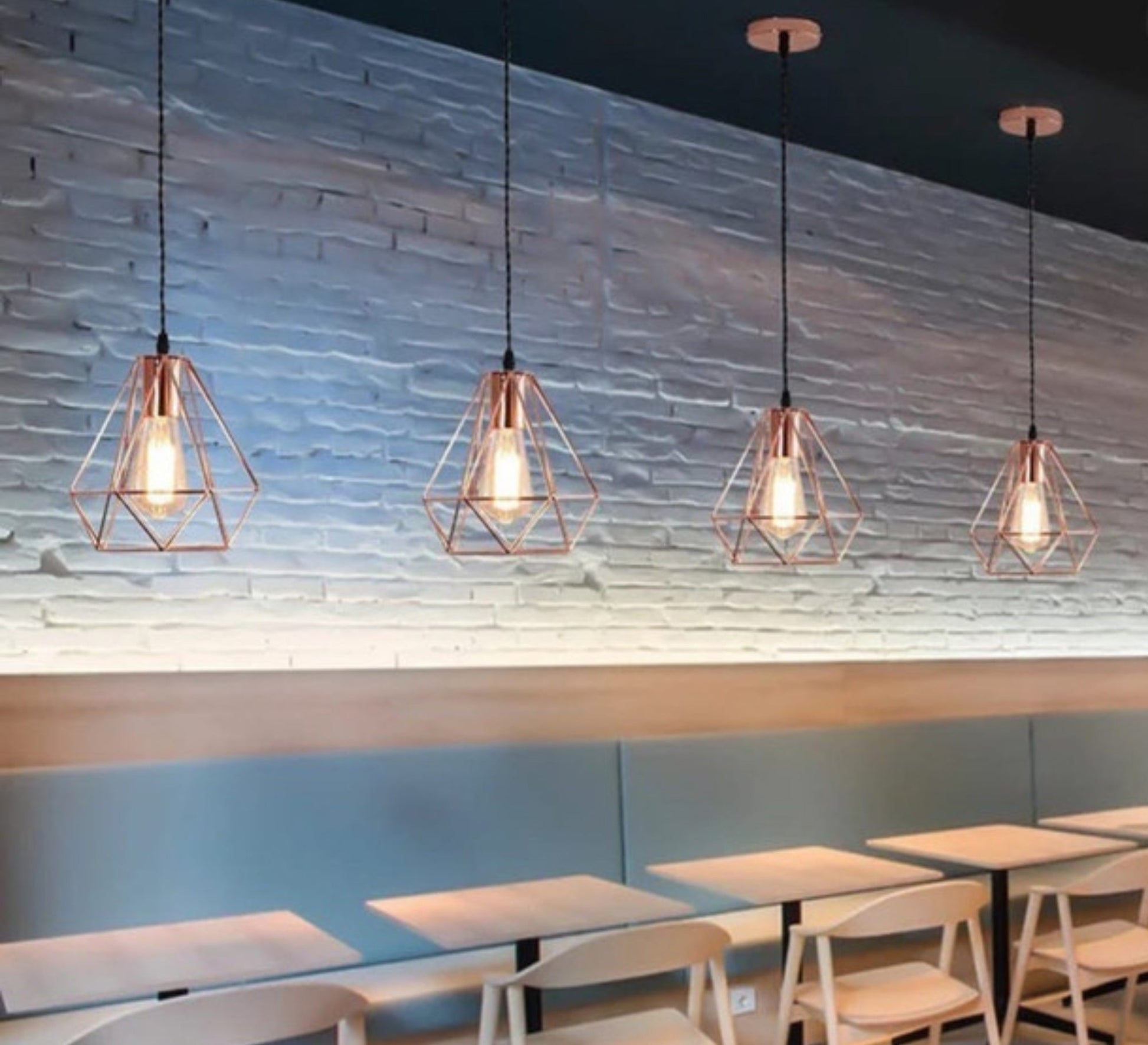 Hollow Inverted Pyramid Cage Pendant - Vitrine Furniture - Lighting