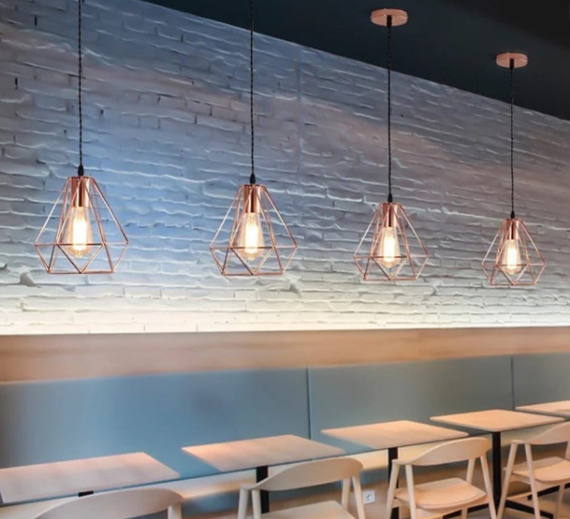 Hollow Inverted Pyramid Cage Pendant - Vitrine Furniture - Lighting