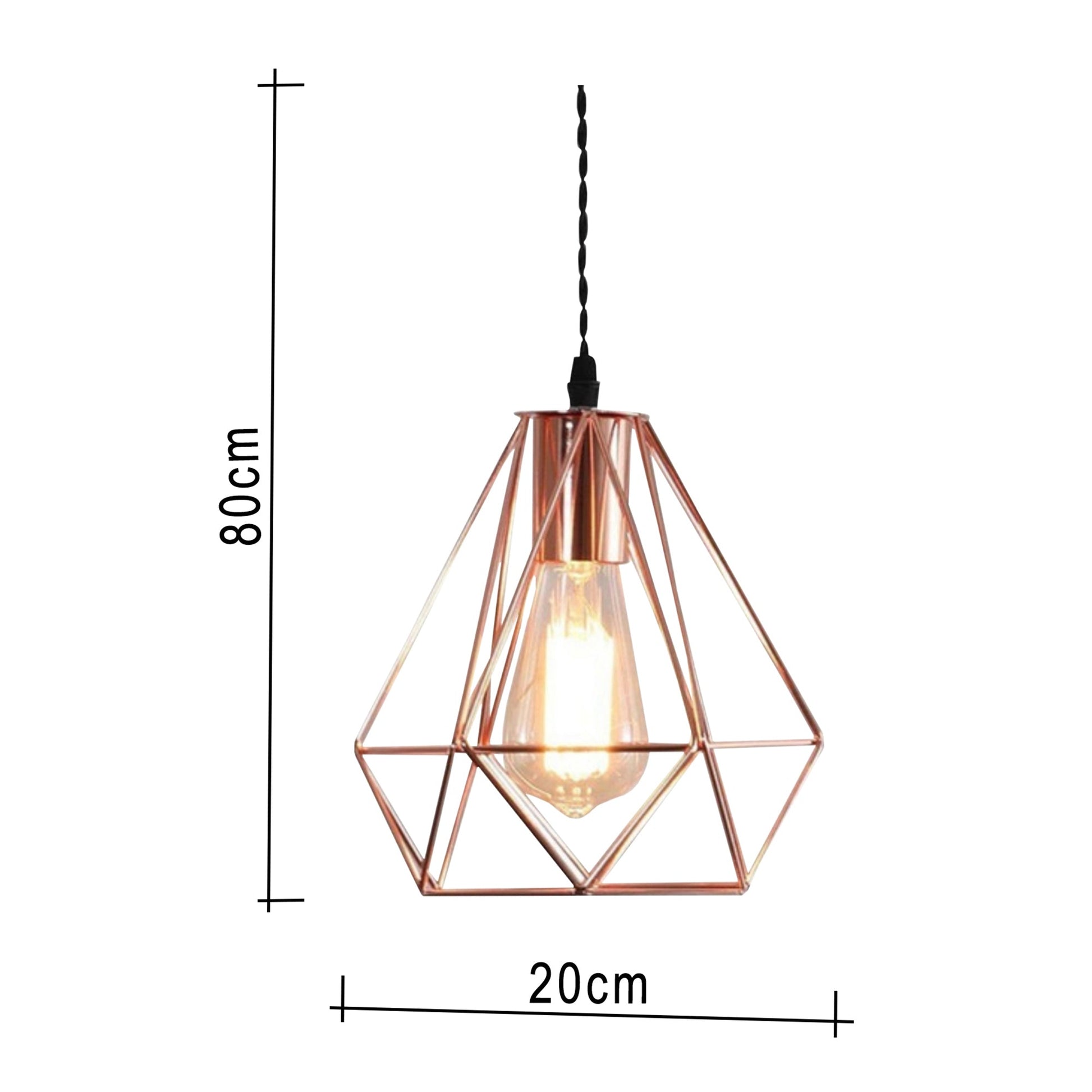 Hollow Inverted Pyramid Cage Pendant - Vitrine Furniture - Lighting