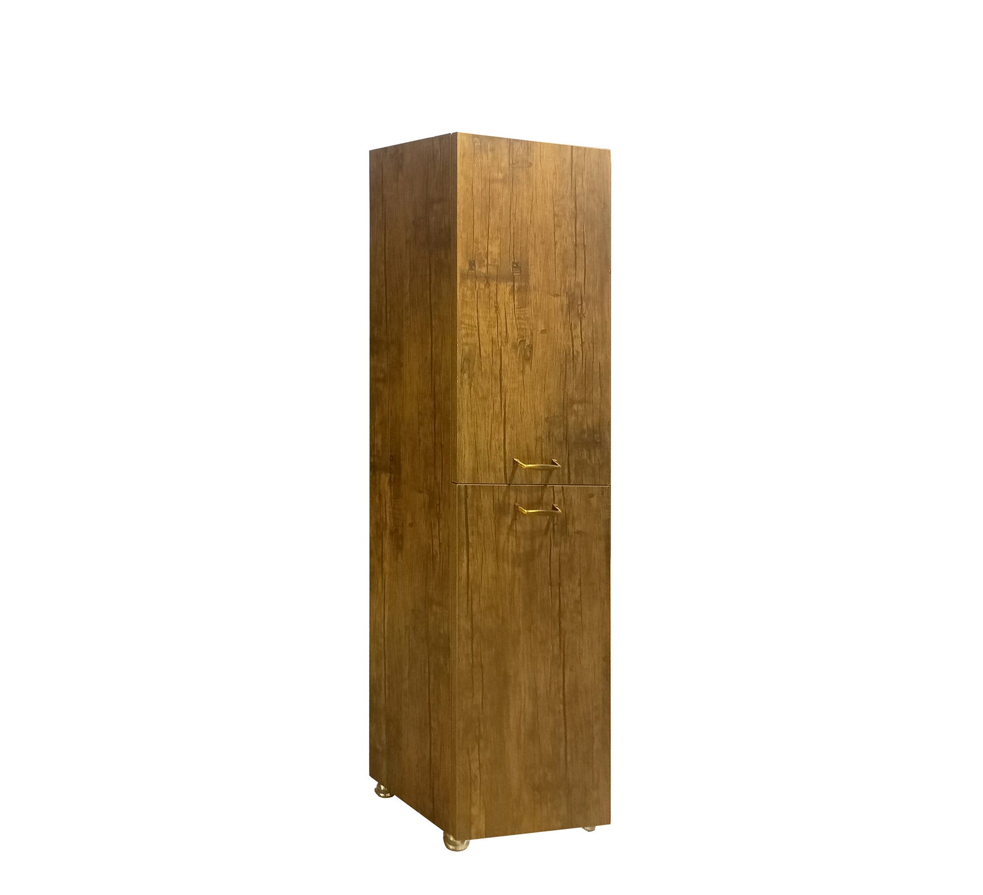 Homely Brown Storage Cupboard - Dual Vertical Doors, Sleek & Stylish - Vitrine Furniture - Wall shelves