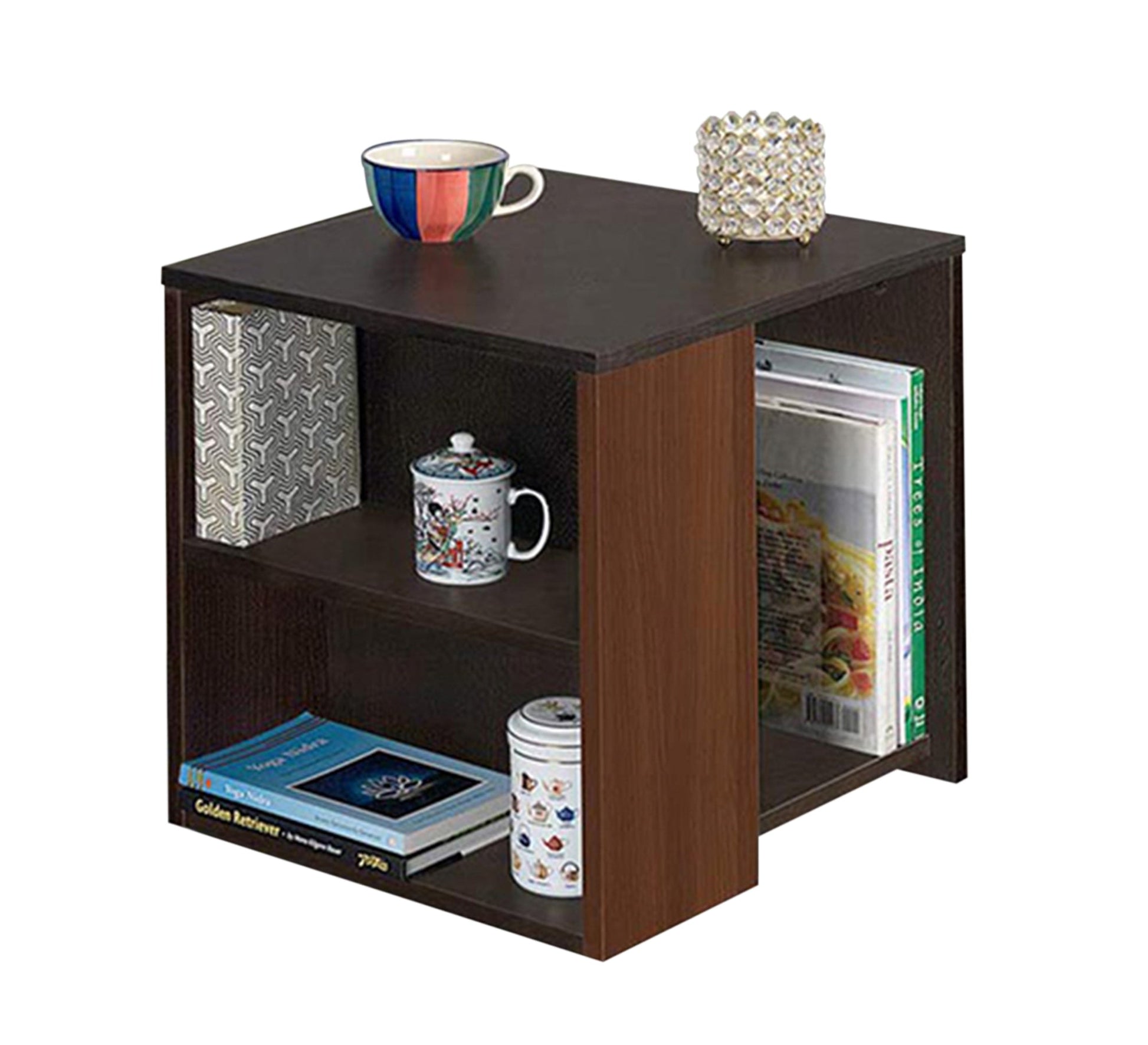Honey Brown & Black Compact Table - Vitrine Furniture - Furniture