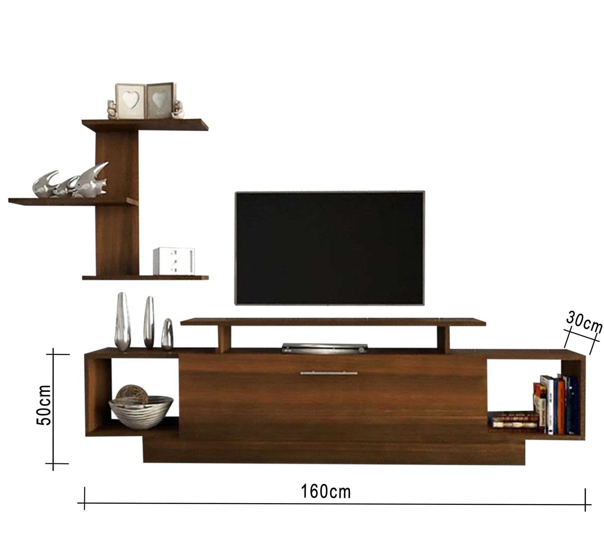 Honey Brown TV Table: Sleek, Stylish, Sturdy - Vitrine Furniture - Furniture
