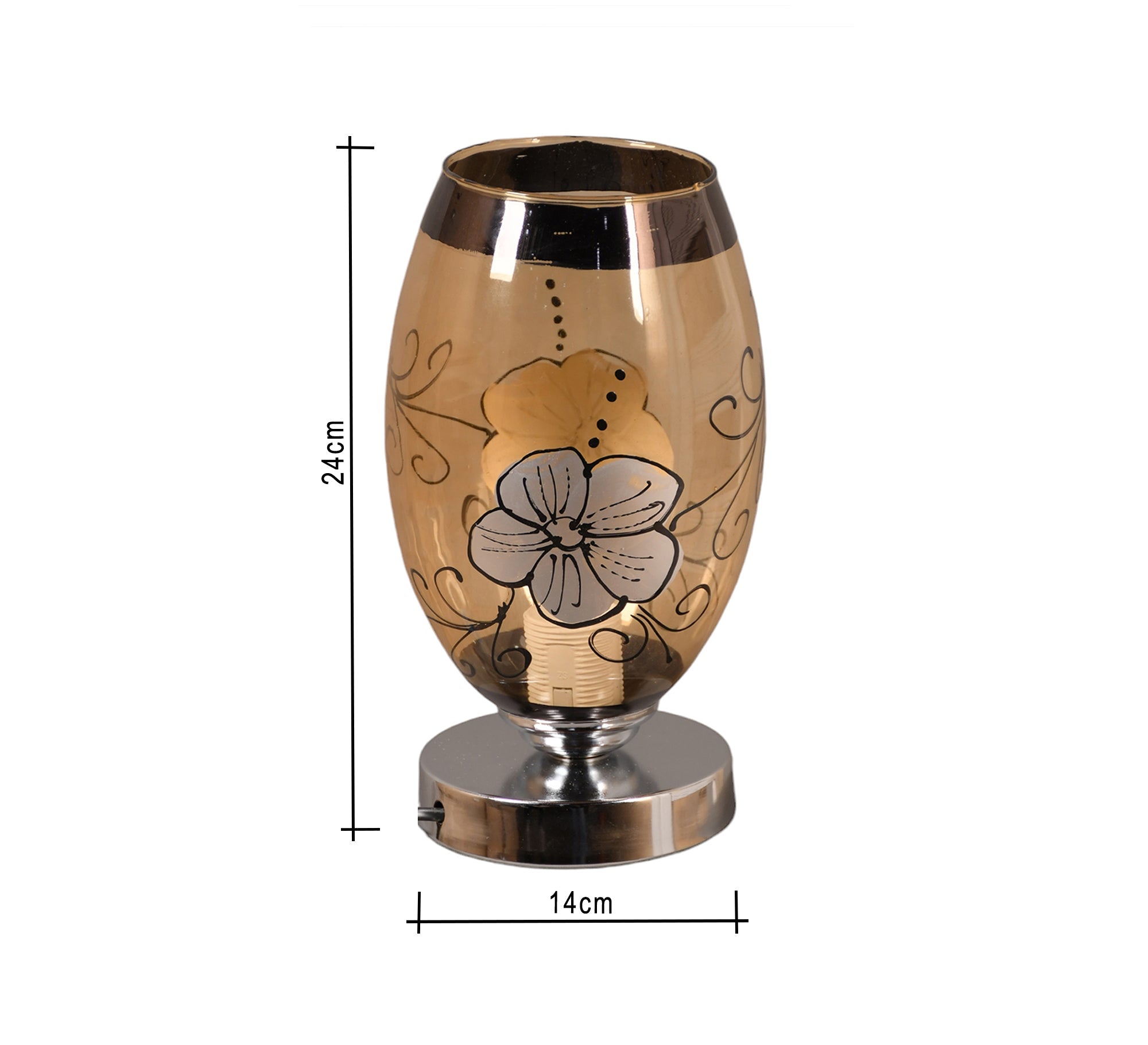 Honey - colored and brown metal and glass lampshade - Vitrine Furniture - Lighting