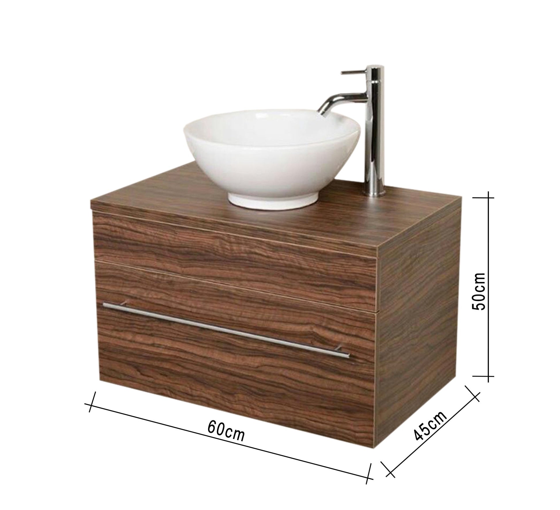 Honey Home Sink Unit: Elegant Honey Brown, Compact Design - Vitrine Furniture - Furniture