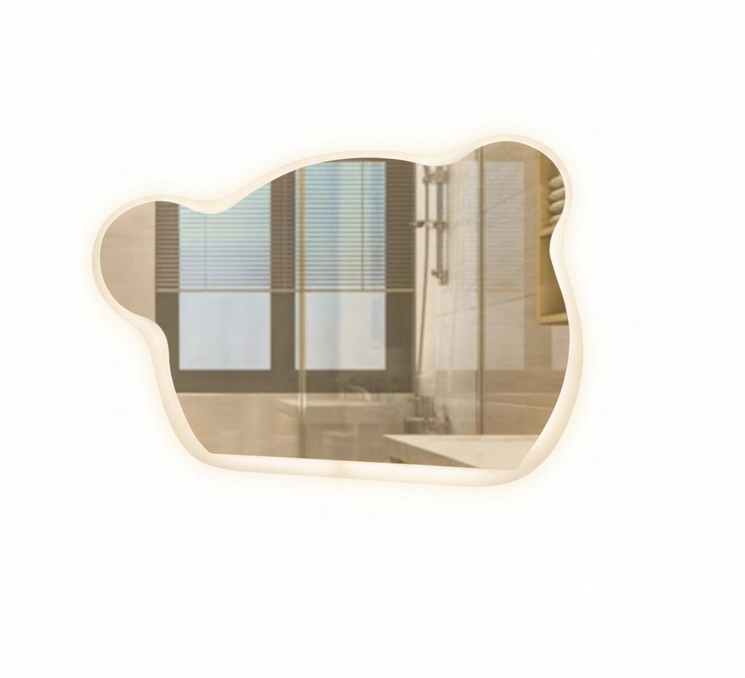 Horizontal cloud-shaped illuminated mirror - Vitrine Furniture - Mirrors