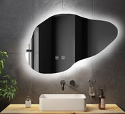 Horizontal Organic Mirror with Light and Touch Function - Vitrine Furniture - Mirrors
