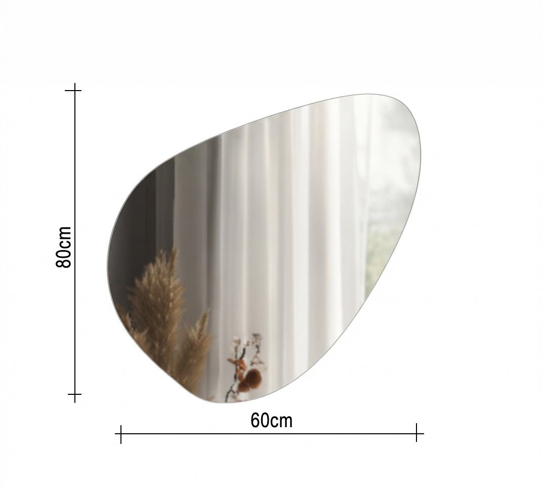 Horizontal pebble mirror without a frame - Vitrine Furniture - Mirrors