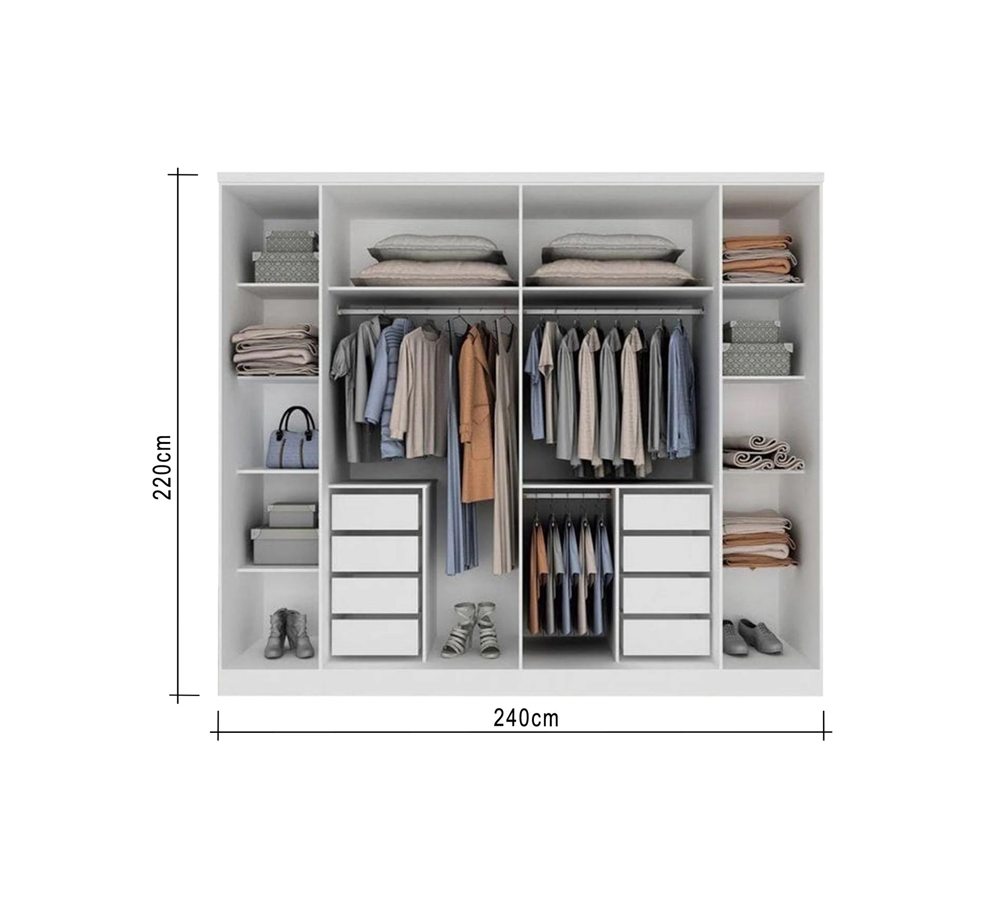 Huge wardrobe with organized and multiple storage - Vitrine Furniture - Furniture
