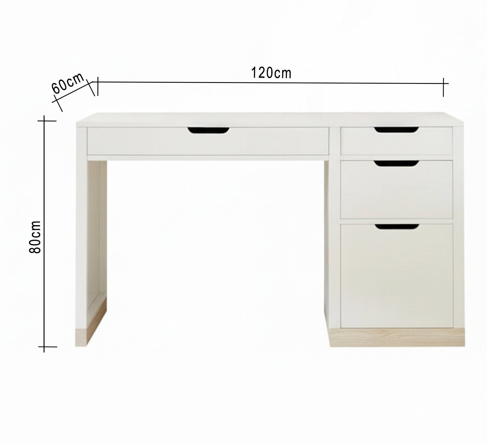 Ideal desk with multiple drawers and door - Vitrine Furniture - Desks