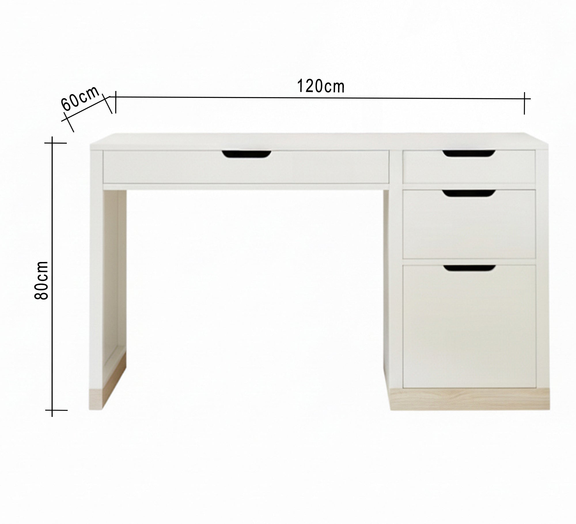 Ideal desk with multiple drawers and door - Vitrine Furniture - Desks