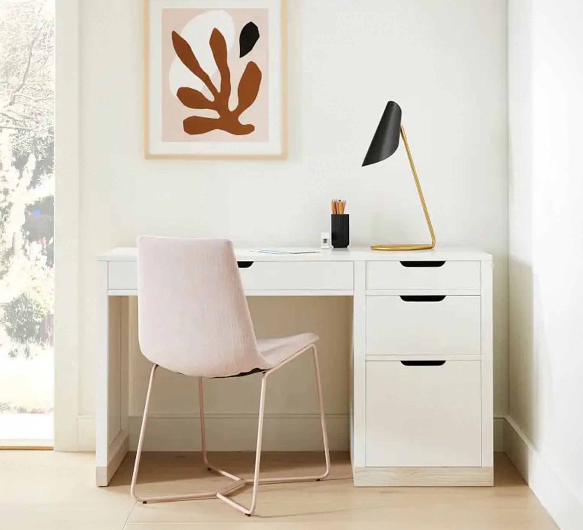 Ideal desk with multiple drawers and door - Vitrine Furniture - Desks