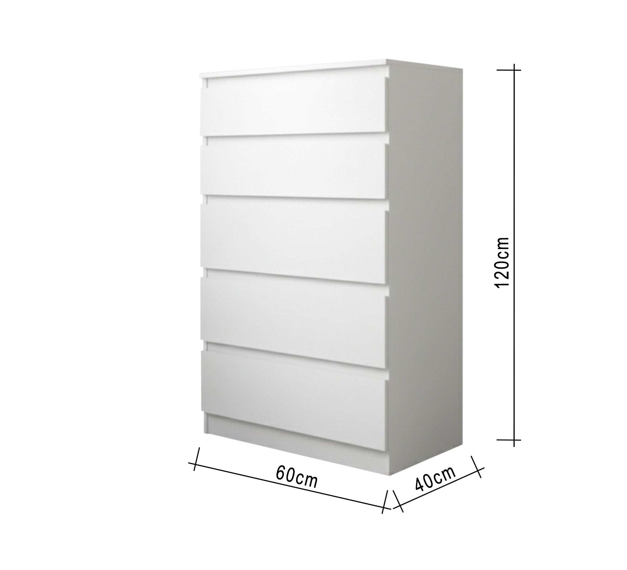 Ideal storage unit with five drawers - Vitrine Furniture - Drawers
