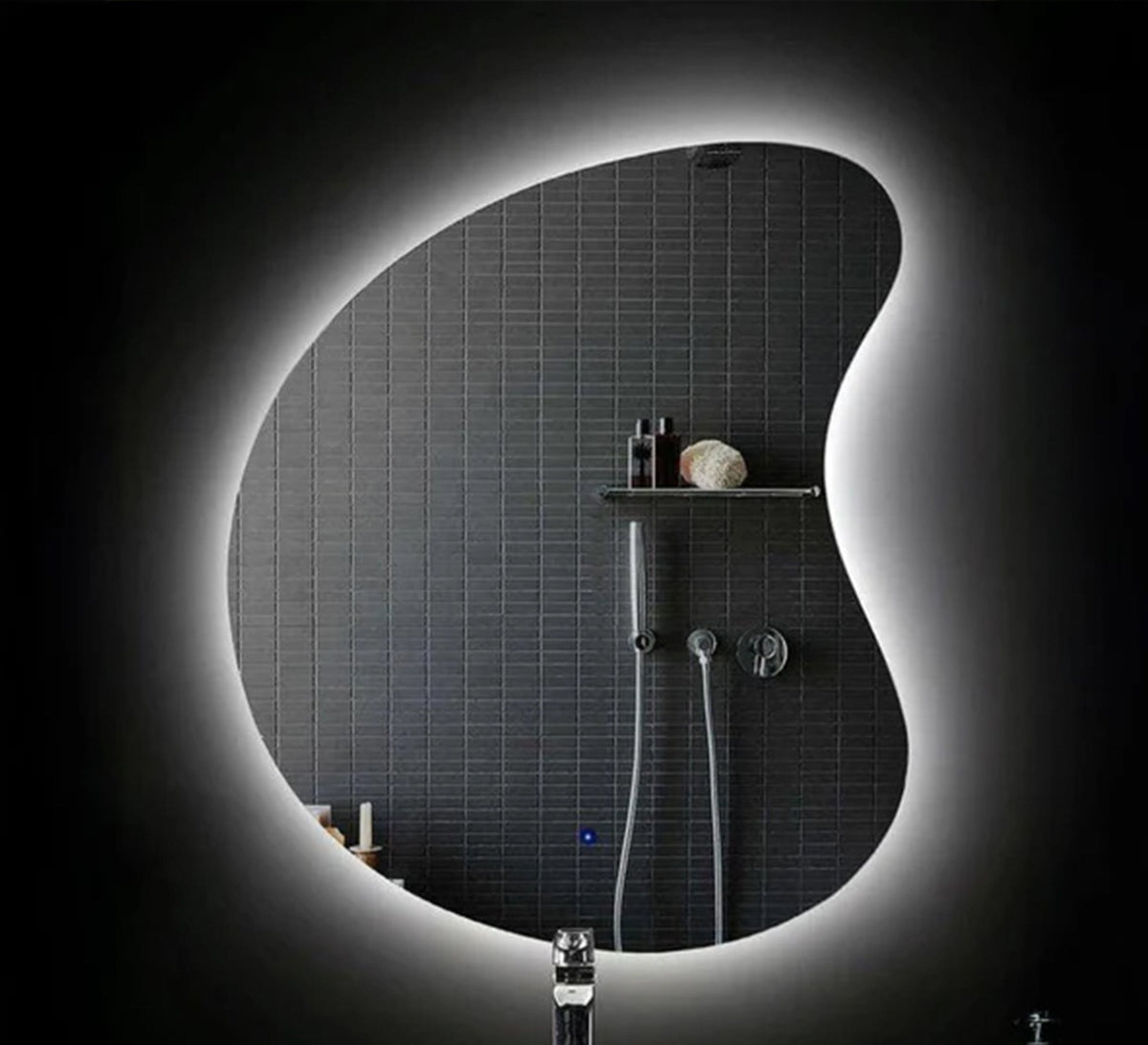 Illuminated bean-shaped mirror - Vitrine Furniture - Mirrors