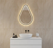 Illuminated metal frame teardrop mirror - Vitrine Furniture - Mirrors