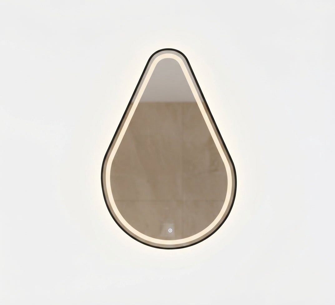 Illuminated metal frame teardrop mirror - Vitrine Furniture - Mirrors