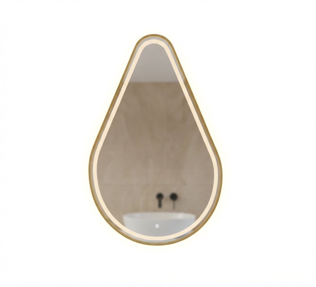 Illuminated metal frame teardrop mirror - Vitrine Furniture - Mirrors