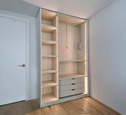 Inbuilt wardrobe with lighting and shelves - Vitrine Furniture - Furniture