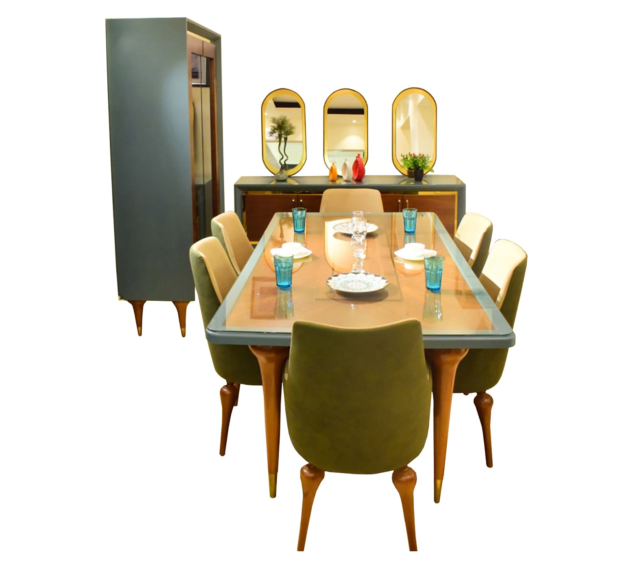 Indigo Dining Room: Elegant Comfort, Timeless Beauty - Vitrine Furniture - Sets