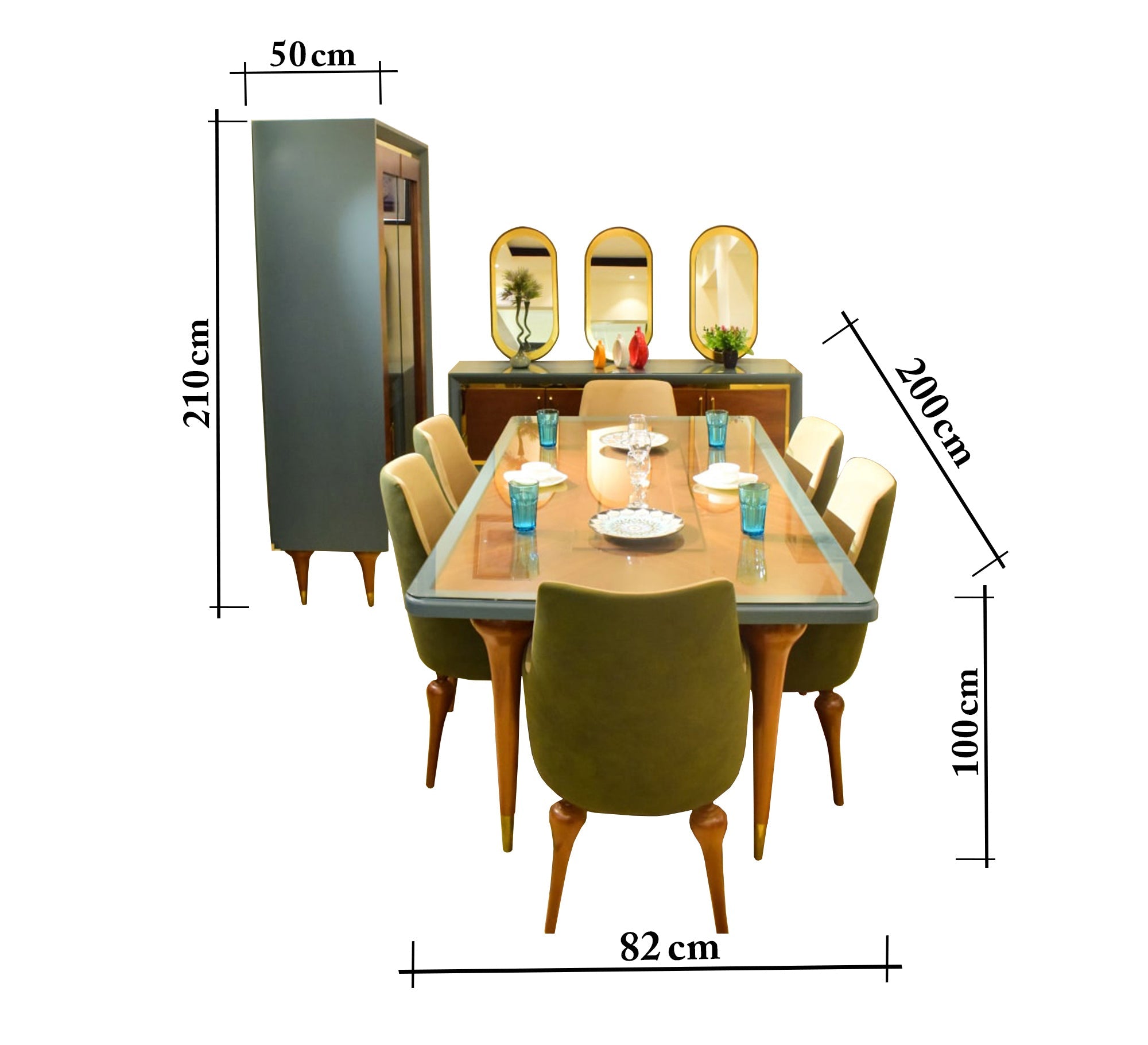 Indigo Dining Room: Elegant Comfort, Timeless Beauty - Vitrine Furniture - Sets