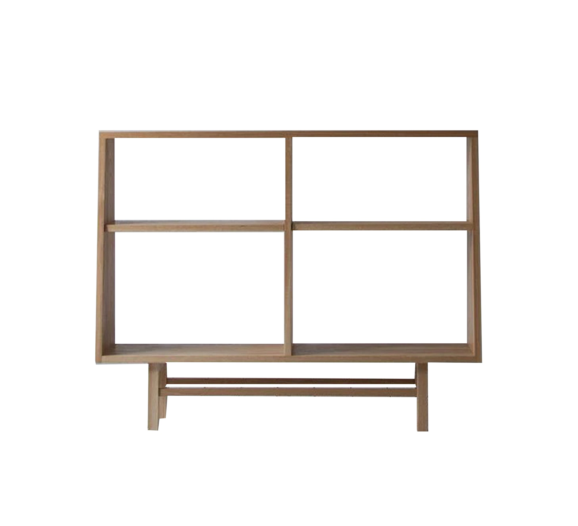 Innovative and practical modern wooden bookcase with sloping sides - Vitrine Furniture - Furniture