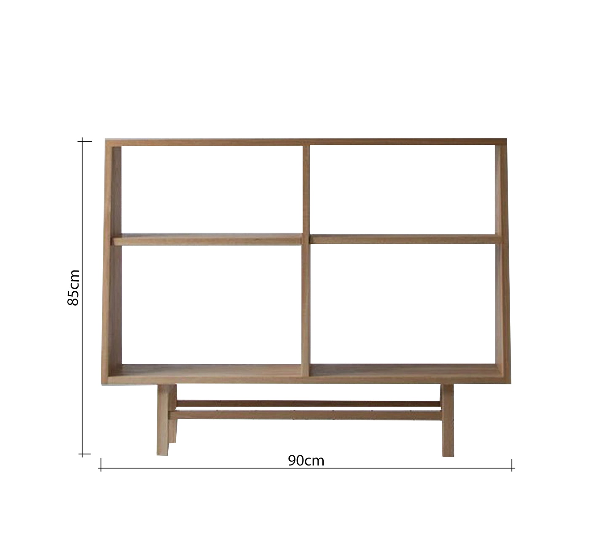 Innovative and practical modern wooden bookcase with sloping sides - Vitrine Furniture - Furniture