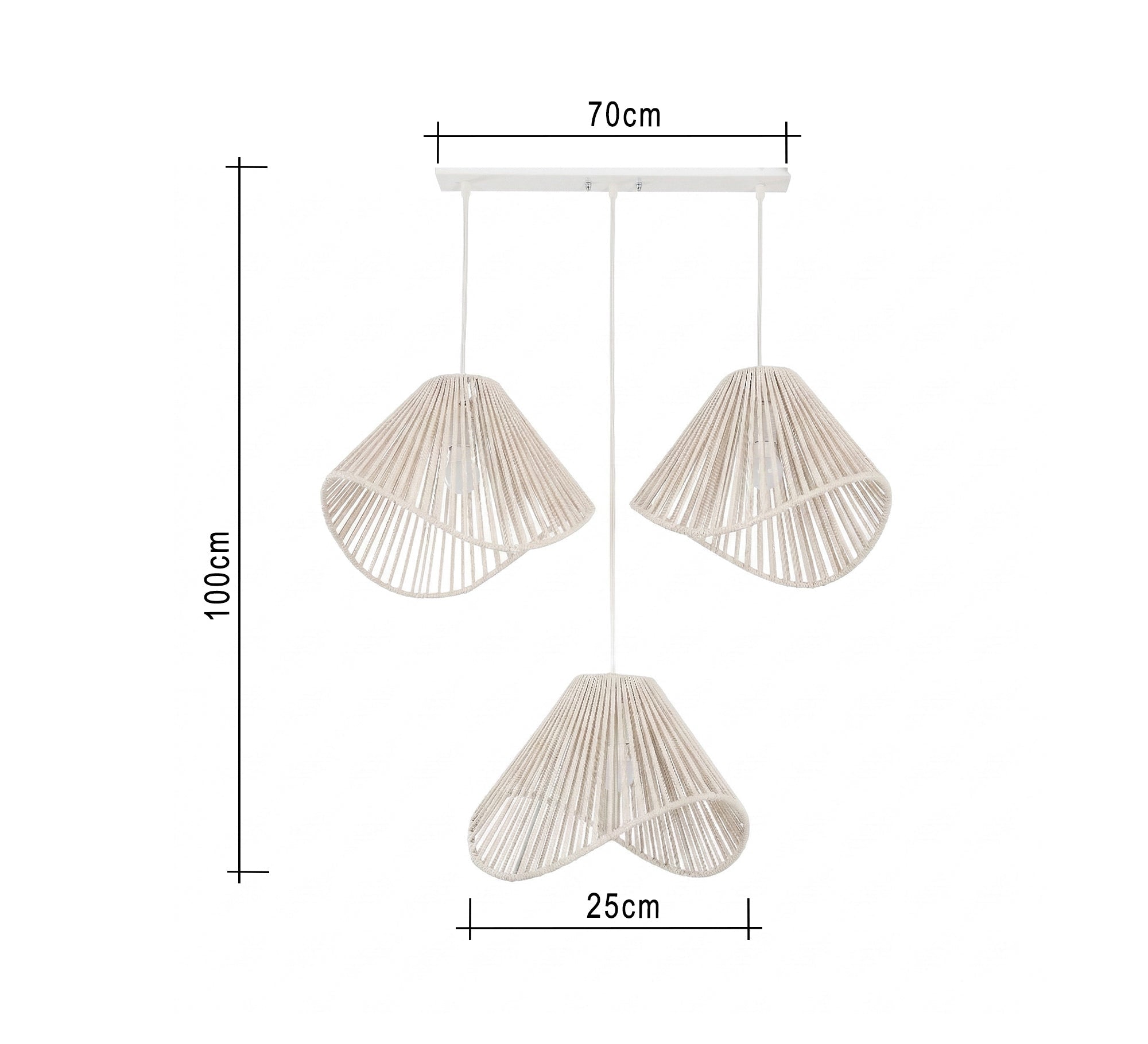 Innovative three - piece bohemian chandelier - Vitrine Furniture - Ceiling lights