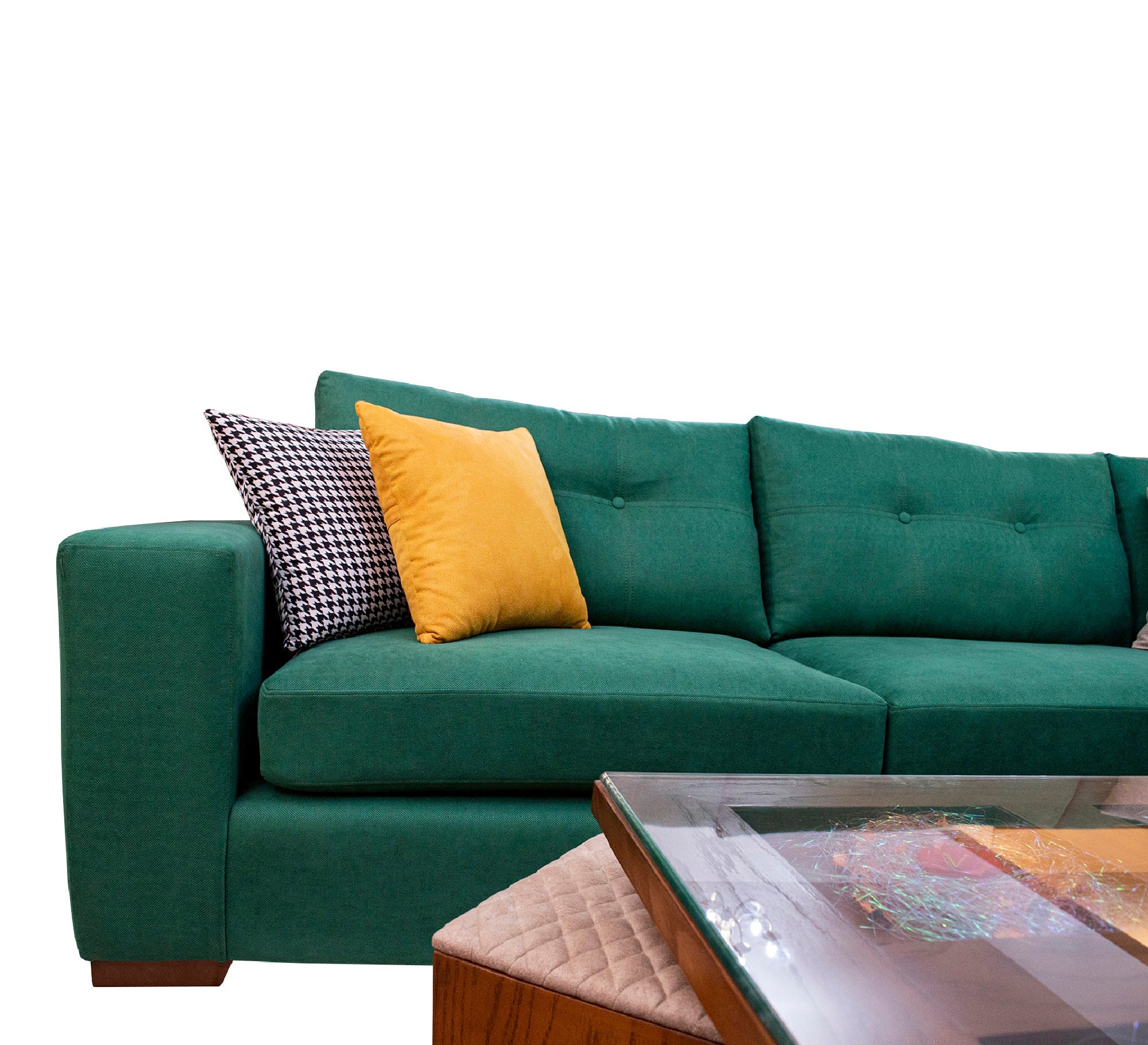 Iris Chaise longue and full upholstery - Vitrine Furniture - L - shape sofa set