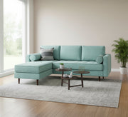 Its corner is the letter L, brown with capotonite beads at the base - Vitrine Furniture - L - shape sofa set