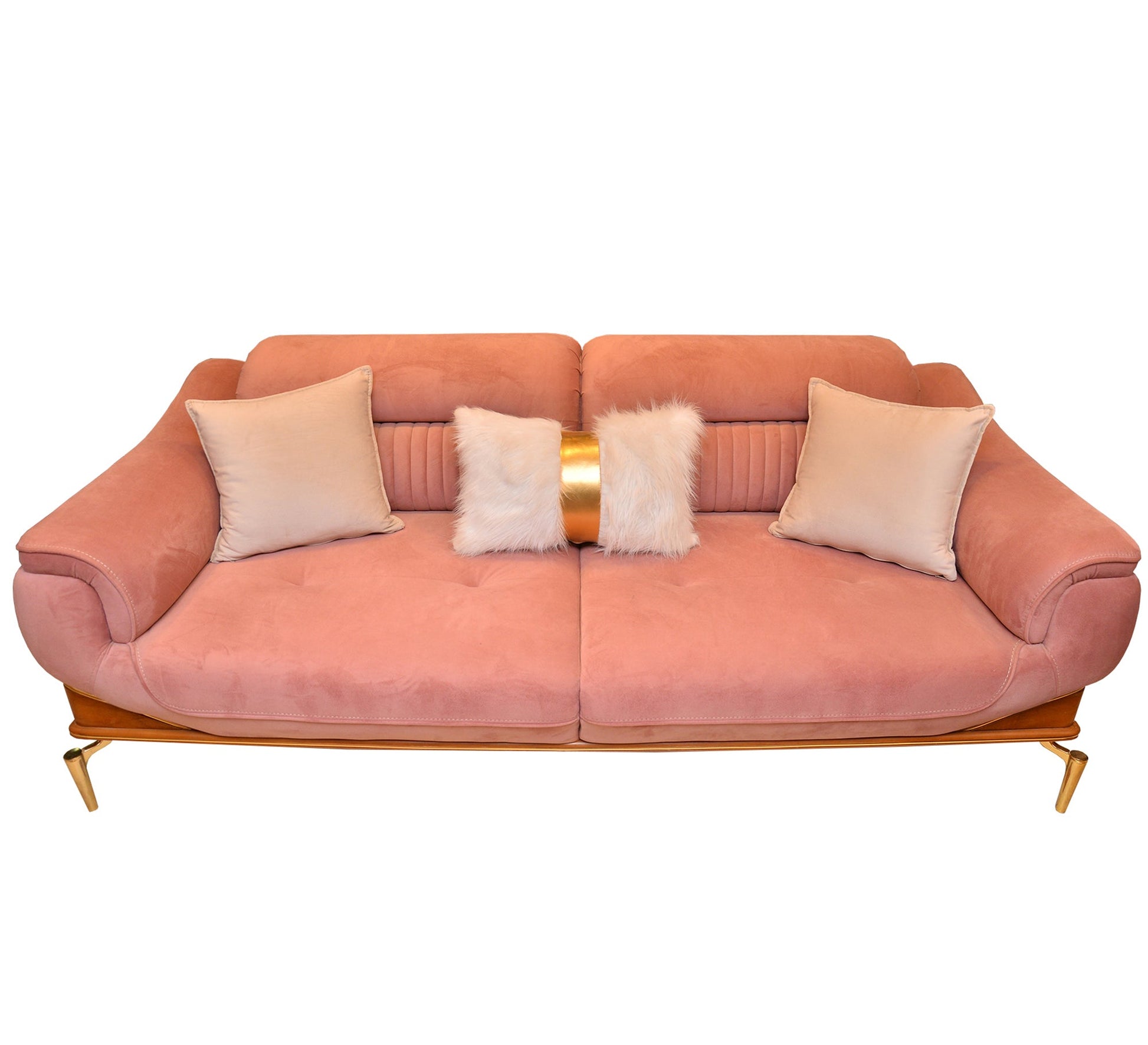 Ivory white and light pink salon - Vitrine Furniture - Salon Sets