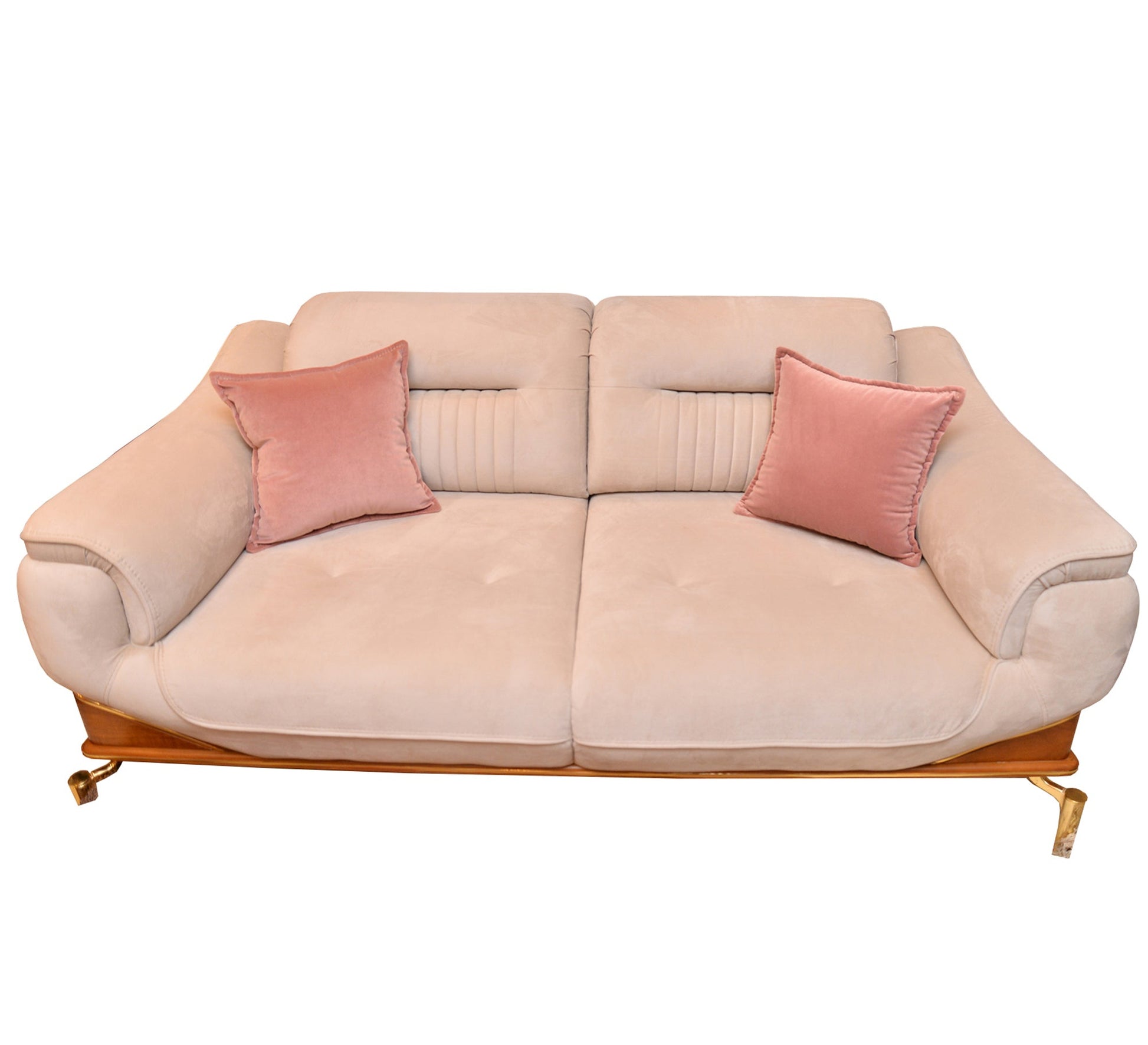 Ivory white and light pink salon - Vitrine Furniture - Salon Sets