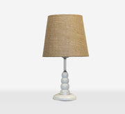 Jute table lamp with white base - Vitrine Furniture - Lighting