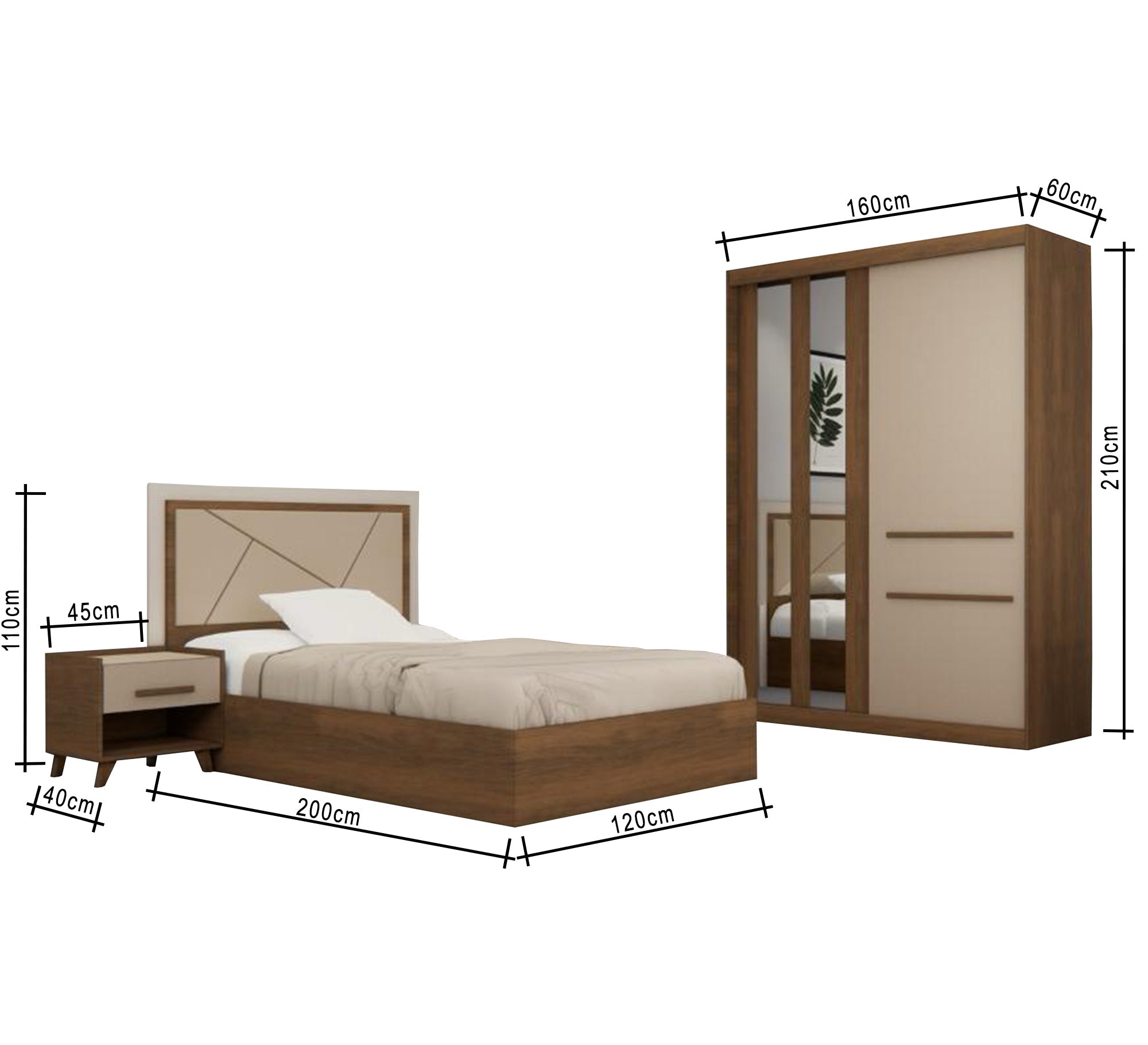 Kids bedroom with one bed - Vitrine Furniture - Furniture