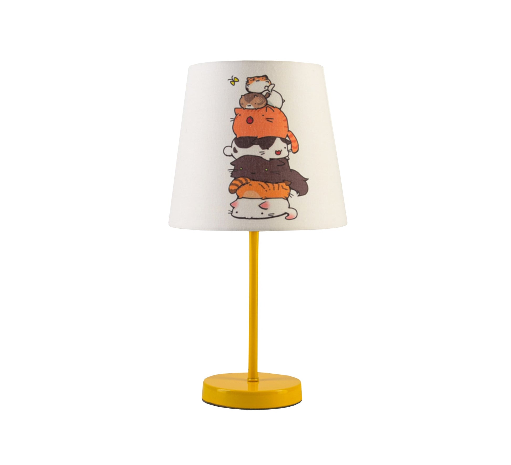 Kids Lamp: Cute Cats, Gentle Light, Beautiful Decor with Golden Base - Vitrine Furniture - Lighting