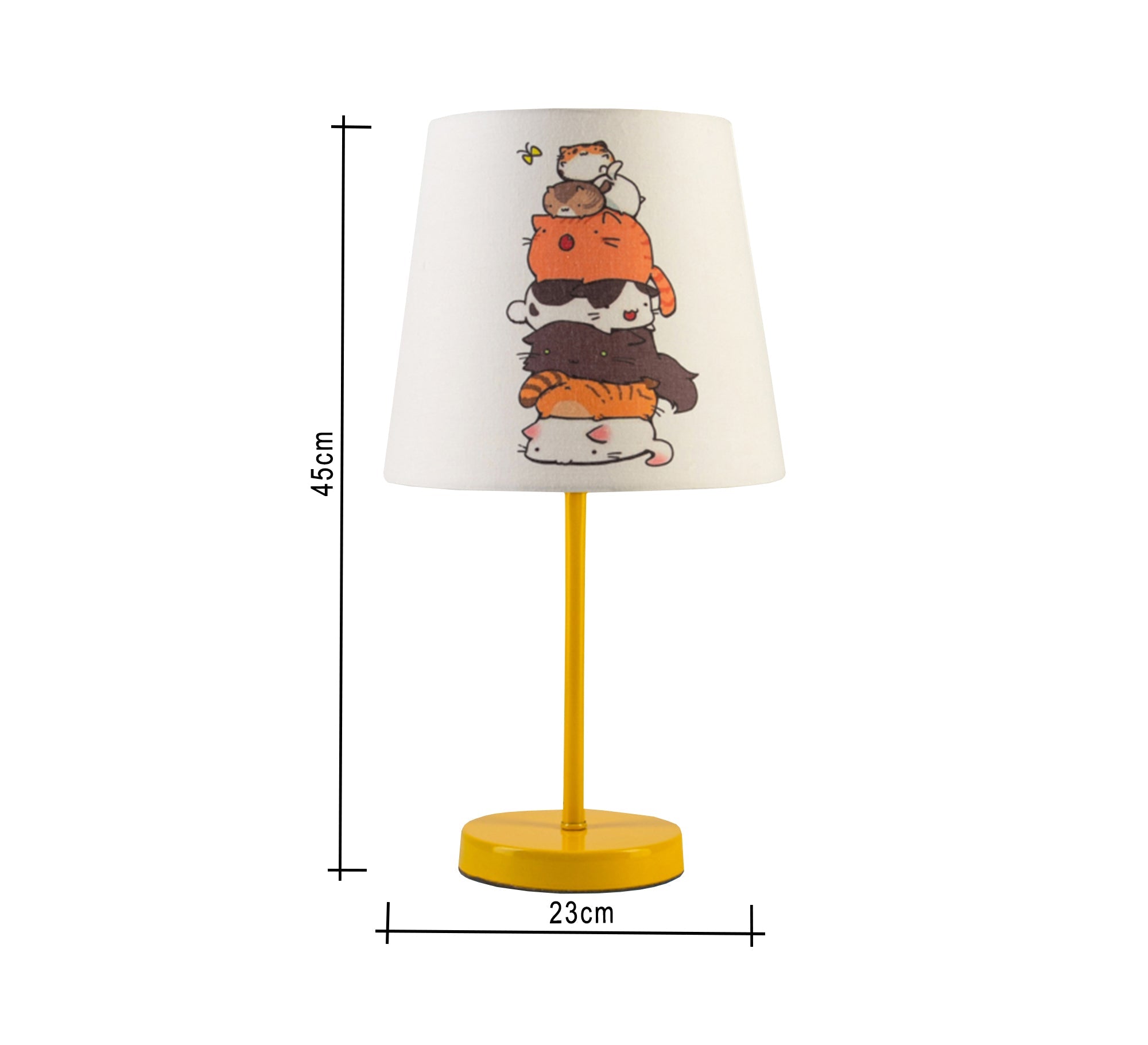 Kids Lamp: Cute Cats, Gentle Light, Beautiful Decor with Golden Base - Vitrine Furniture - Lighting