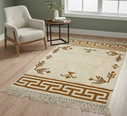 Kilim rug woven with warm geometric patterns - Vitrine Furniture - Accessories